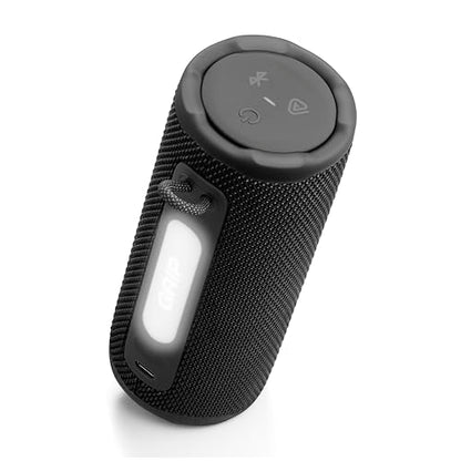 JBL Grip Portable Bluetooth Speaker, Waterproof, Ambient Light - Black | Up to 14 Hr Playtime, AI Sound Boost, IP68 Waterproof And Dustproof, Drop-Proof, App Control, Ideal For Outdoor And Travel - color: Black