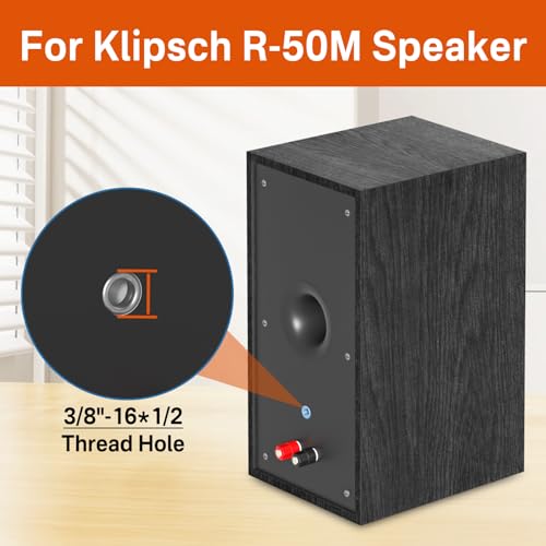 R-50M RP-502S Klipsch 스피커 마운트용 조절 가능한 스피커 벽 마운트, Klipsch 책장 스피커용 금속 벽 스피커 선반, 하드웨어 키트 포함, 18.1kg(40파운드) 지탱, 2팩 - style: 2팩