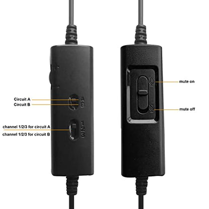 Telephone Headset, Hands-Free Call Center Noise Cancelling Corded Binaural Headset Headphone 4-Pin RJ9 Crystal Head Mic Microphone Desk Phone -Telephone Counseling Services,Insurance, Hospitals
