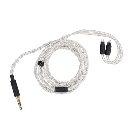 ZJchao Premium Detachable 3 5mm to 0 78mm 2 Pin IEM Cable 1 2m Silver Plated Copper Wire for QDC TFZ Custom in Ear Monitors Enhanced Clarity Design
