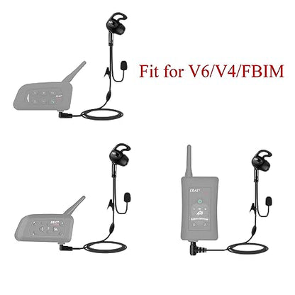 MIMIRACLE Referee Headset PTT 3.5mm, Right Ear Earpiece for V4 V6 FBIM