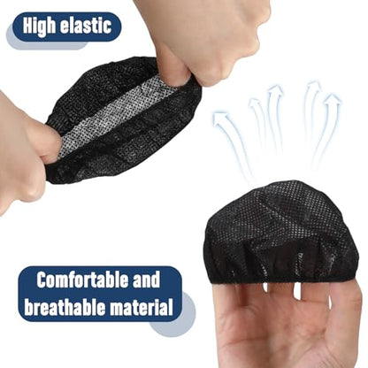 BBTO 200 Pieces Disposable Headphone Ear Cover Non-Woven Sanitary Earpad Covers for Most On Ear Headphones(L, 11 Cm/ 4.3 Inch,Black) - color: Black, size: L (11 cm)