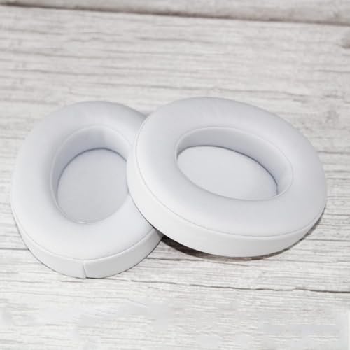 Adhiper Studio 3 Replacement Earpads Ear Cushions Pads Muffs Compatible with Studio 2 Studio 3 B0500 B0501 Wired Wireless Over-Ear Headphones (White) | Soft Protein Leather & Memory Foam Earpad Replacement, Ear Cushions Fit Studio3 & Studio2, Replace Peel
