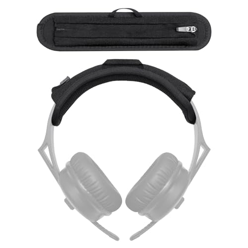 Headband Cushion Cover Compatible with Sennheiser HD25, HD 25 Light DJ Headphone, HD 250BT Wireless Headphone, Thick Cushion for Pressure Relief, No Wobble Zipper Slider, with Hanging Loop