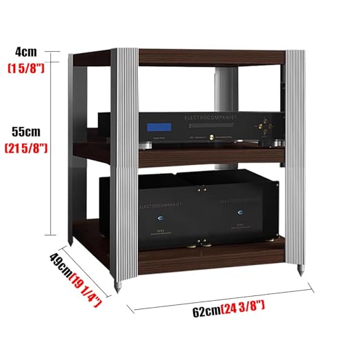 Audio Rack Cabinet/Av Media Audio Component Stand, Low Profile Audio Video Shelving for Cd Players, Av Component Stand Audio-Video Tower(Small) - size: Small