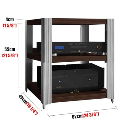 Audio Rack Cabinet/Av Media Audio Component Stand, Low Profile Audio Video Shelving for Cd Players, Av Component Stand Audio-Video Tower(Small) - size: Small