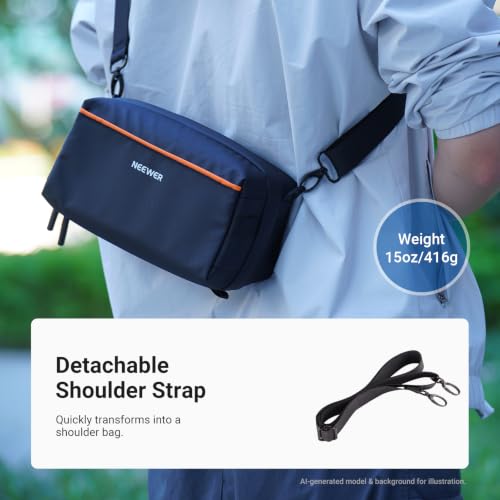 NEEWER Tech Pouch, Splashproof Tech Organizer Storage Case Travel Carry Bag with Multi Compartments Shoulder Strap for Electronics Photography Accessories SD Card Battery Cable Cord Charger, PB024 - style: Pb024