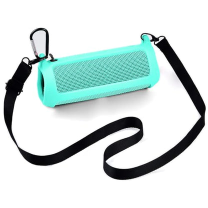Silicone Case Compatible for JBL FLIP 5 Waterproof Portable Bluetooth Speaker, Gel Soft Skin Cover, Waterproof Rubber Case, Travel Carry Pouch with Strap (Light Green) - color: Light green