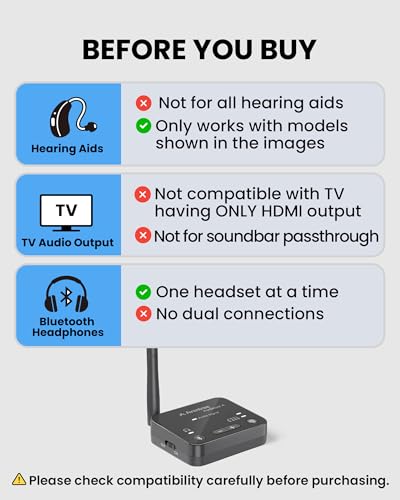 Avantree Audikast 4 – Auracast & Bluetooth TV Transmitter for Headphones | Works with Selected Auracast Hearing aids, aptX Adaptive & HD, Optical & AUX outputs, Future-Ready & Upgradeable