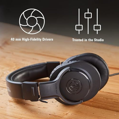 Audio-Technica ATH-M20x Professional Studio Monitor Headphones, Black - color: Black, style: Wired