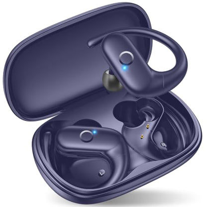 kurdene Wireless Earbuds Bluetooth Headphones with Secure Earhooks 60Hrs - color: Royalblue