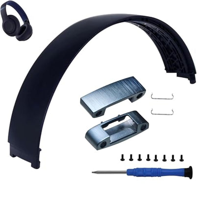 2 Sets Studio Pro Headband Replacement Parts & Replacement Hinge Compatible with Beats Studio Pro and Studio 3 Headphones, Studio Pro Replacement Headband Metal Repair Parts (Navy) - color: Navy