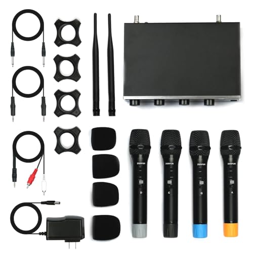 4 Channel Wireless Microphone System Pro (G8 Battery 4 Handheld)