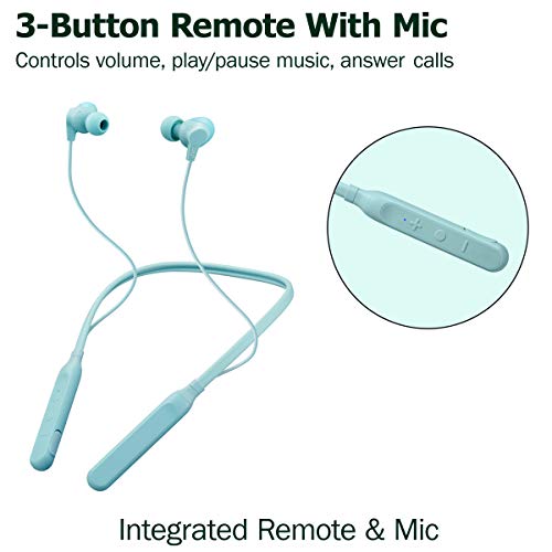 JVC Air Cushion Wireless Earbuds Headphones, Bluetooth 5.0, Water Resistant IPX4, Long Life Battery (up to 24 Hours), 3-Button Remote with mic - HAFX41WB, Black, Medium - color: Black