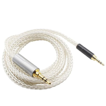 Youkamoo 2.5mm to 3.5mm Replacement Audio Upgrade Cable Compatible with Bose QC35 QC35 II QC25 QC45 700 Headphones Silver Plated Copper 4ft/1.2m