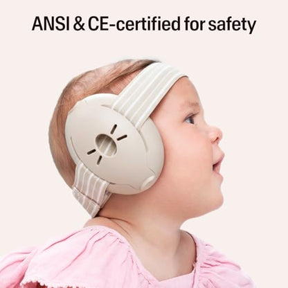 Alpine Muffy Baby Ear Muffs Noise Protection | Toddler Ear Protection | For babies up to 4 years | 24dB Sound Reduction | Baby Hearing Protection | Noise Reduction | Baby Essentials New Mom Gifts - color: Sand