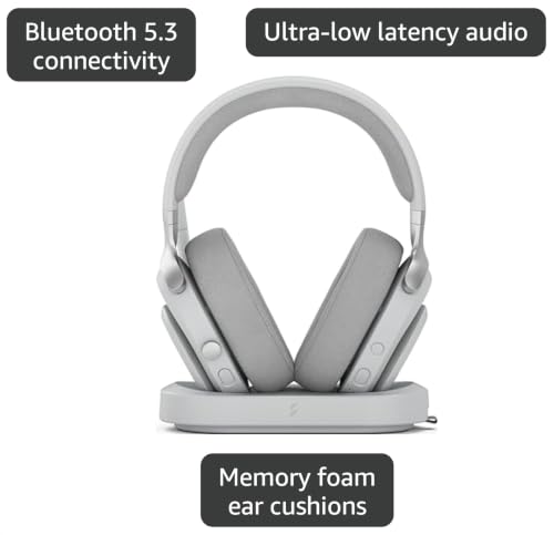Fractal Design Scape Light - Wireless PC Gaming Headset - Detachable Flip-to-Mute Microphone with Noise Cancellation - Battery Life Up to 40 Hours - Configurable Ambient Lighting - Gray - color: Light