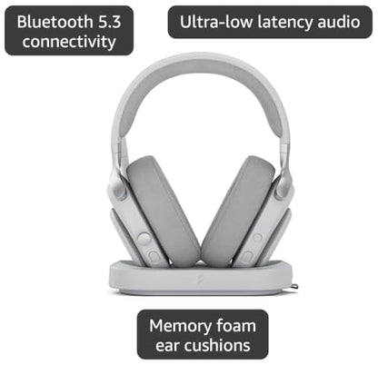 Fractal Design Scape Light - Wireless PC Gaming Headset - Detachable Flip-to-Mute Microphone with Noise Cancellation - Battery Life Up to 40 Hours - Configurable Ambient Lighting - Gray - color: Light