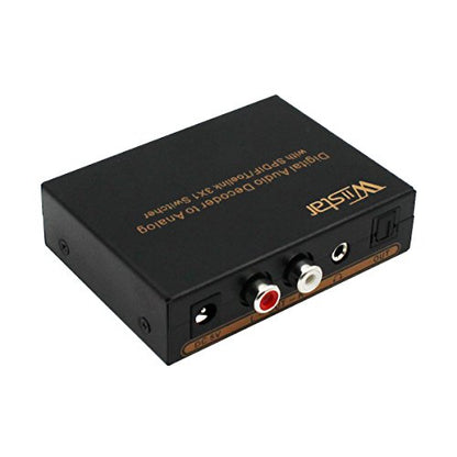 Wiistar Toslink Switch 3x1 Digital Optical Audio Switch 3x1 with Analog RCA