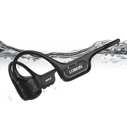 LOBKIN Bone Conduction & Air Conduction Headphones, IP68 Swimming Headphones, 32GB MP3 Open Ear Wireless Headphones with Bluetooth 6.1, ENC Noise Reduction for Swimming Sports Fitness
