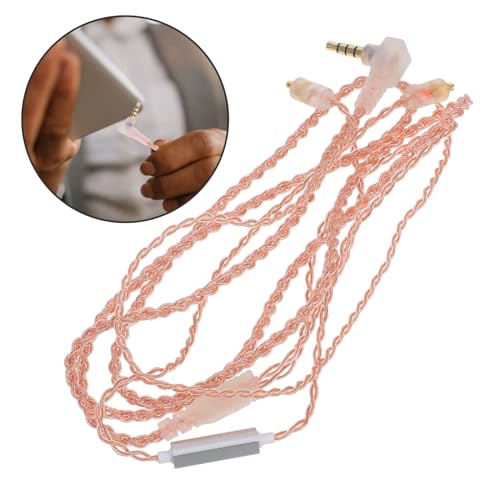 OSALADI Fashionable Detachable Earphone Replacement Cable Microphone Bend Audio Wire for Headphones Compatible Major Mobile Phones Sound Quality and Workmanship