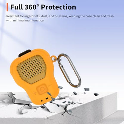 for DEWALT Wearable Bluetooth Speaker Case (Updated Version) – Soft Silicone Protective Cover,Dustproof Shockproof Anti-Scratch Sleeve for DEWALT Wearable Speaker,Orange