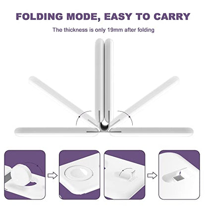 3 in 1 Wireless Charger, Foldable Magnetic Charging Station, Fast Travel Wireless Charging Pad for Multiple Apple Devices - color: White