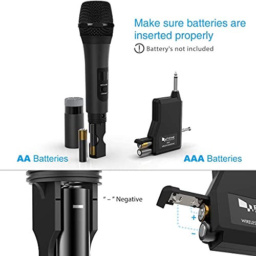 Wireless Microphone, Handheld Dynamic Microphone Wireless mic System for Karaoke Nights and House Parties to Have Fun Over The Mixer,PA System,Speakers-Fifine Technology K025 | Wireless Mic for Mixer, PA System, Speakers