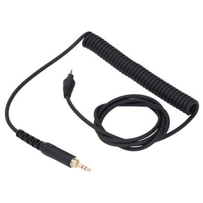Dioche Headphone Cable Replacement with Locking Mechanism 3.5mm to 6.3mm Adapter for DJ Headphones HDJ Series Spring Extension Cord for Studio & Home Use