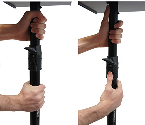 Harmony Audio HA-BKSPKS Home Audio - Studio Monitor Adjustable Height Bookshelf Speaker Stand Pair