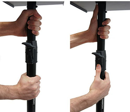 Harmony Audio HA-BKSPKS Home Audio - Studio Monitor Adjustable Height Bookshelf Speaker Stand Pair