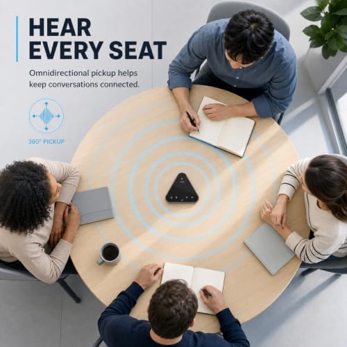 Conference Speaker and Microphone, Bluetooth Speakerphone with 360° Voice Pickup, USB-C Plug & Play, Compatible with Leading Platforms for Personal Workspaces - style: 6