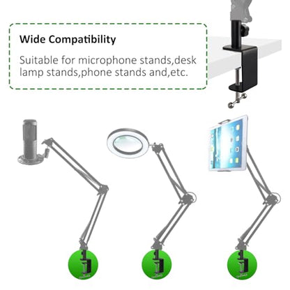 Heavy Duty Metal Table Mount Clamp, Metal Desk Clamp for Mic Boom Arm Stand Adjustable Mic C Clamp Can be Mounted Against the Wall, Fits up to 2.24"/5.7cm Desktop Thickness