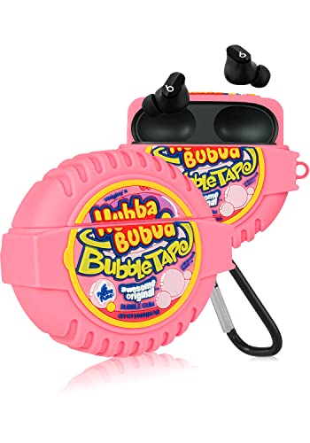 Case for Beats Studio Buds Funny Unique 3D Design Cute Silicone Cover Fashion Kawaii Cool Fun Cartoon Wireless Powerbeats Cases for Beats Earbuds Headphones for Girls Boys Teen Bubble Gum