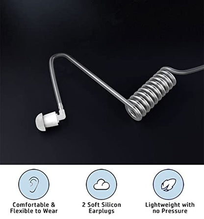 Headset Earpiece for HYT Hytera Radio BD502 BD502i BD552i BD612i BD615 PD402i PD415 PD482i PD502 PD506 PD562 TC-508 TC-626 HYT850 Power446 Acoustic Tube & Big PTT 2-pin with Screw | BD615 PD402i PD415 PD482i PD502 PD506 PD562 TC-508 TC-626 HYT850 Power446