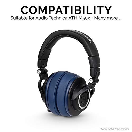 Brainwavz Replacement Memory Foam Earpads for Large Over The Ear Headphones, Dark Blue - color: Dark Blue
