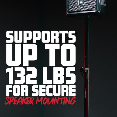 Gator Frameworks Standard Subwoofer/Speaker Pole Mount with Adjustable Height, (GFW-SPK-SUB60) | Min/Max Height: 33" - 60", 132 lb. Weight Capacity, All Steel Design, Safety Pin Catch System