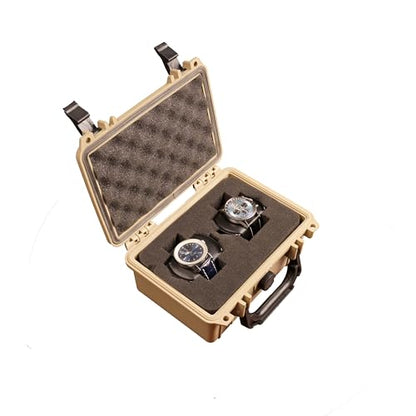 MEIJIA IP67 waterproof hard compact case,Customizable Fit Foam,8.12”x6.56”x 3.56”,Fit Use of Drones, Cameras,Equipments,lens (Desert Tan) - color: Desert Tan, size: 8.12 x 6.56 x 3.56 inches