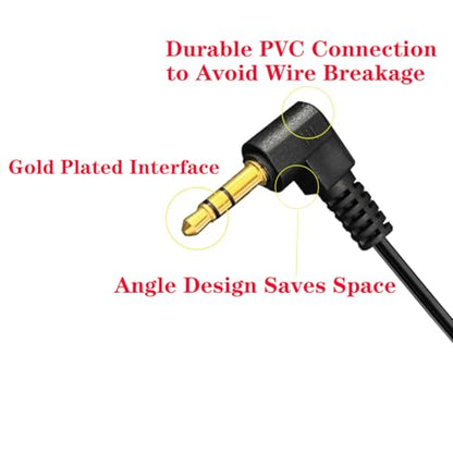 Coiled 90 Degree 3.5mm Stereo Audio Cable (1 Meter) | 3Pole Right Angle 1/8" TRS Male to Male Aux Extension Cord for Smartphone,Tablets,MP3,Headphones,DJ,Car,Home Stereo,Camera - style: Male 90Deg To Male