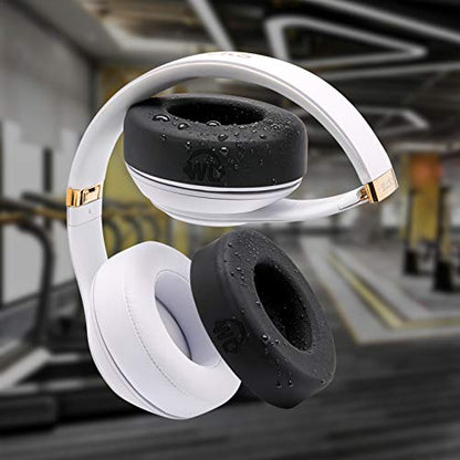 WC SweatZ Studio - Patented Covers for Beats Studio 3 (A1914) & 2 (B0500) | Made by Wicked Cushions | Made with Premium Silicone | Also fits B0501 | Black - color: Black
