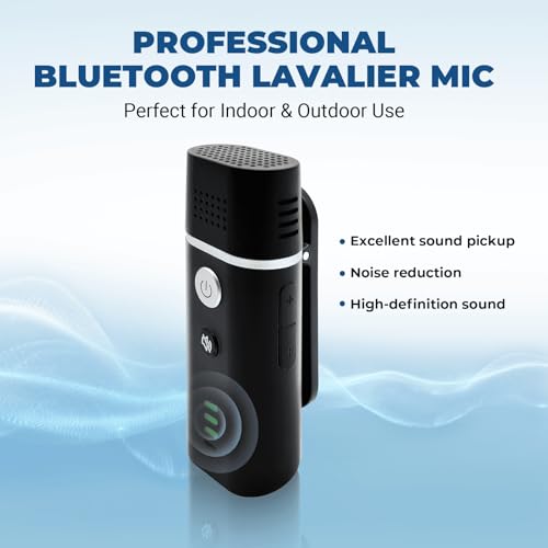 Wireless Voice Amplifier with Bluetooth Lavalier Microphone B006 | Noise Reduction Portable Microphone with Speaker, Mini Megaphone with Clip on/Lapel Mic for Teachers Classroom Tour Guide
