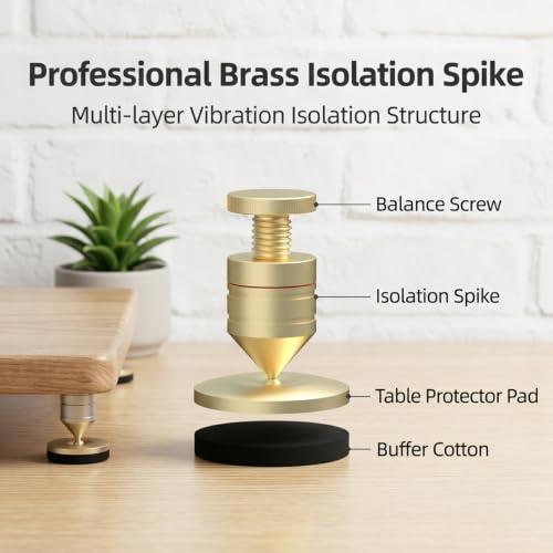 Walnut and Acrylic Audio Rack, Vibration Dampening Stand | Shock-Absorbing Feet with Silent Pads for Desktop Audio Components, Gaming and Living Room(Acrylic/24.8x10.6x1.8in) - size: Acrylic/24.8x10.6x1.8in