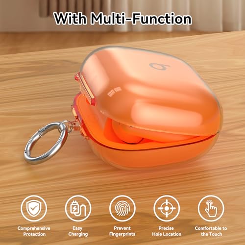 TPU Case for Beats Powerbeats Pro 2 2025 with Keychain,1 Pack - color: orange