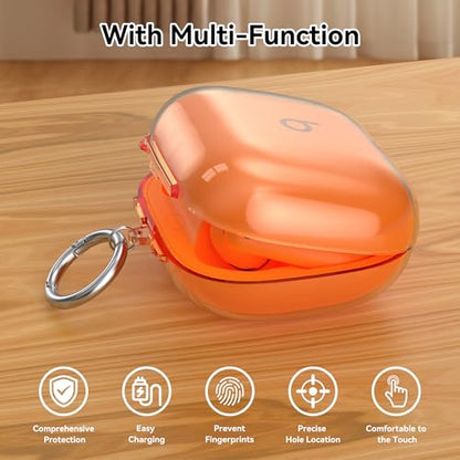 TPU Case for Beats Powerbeats Pro 2 2025 with Keychain,1 Pack - color: orange