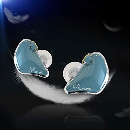 BASN Bmaster Triple Drivers in Ear Monitor Headphone with Two Detachable Cables Fit in Ear Suitable for Audio Engineer, Musician (Blue) - color: Blue