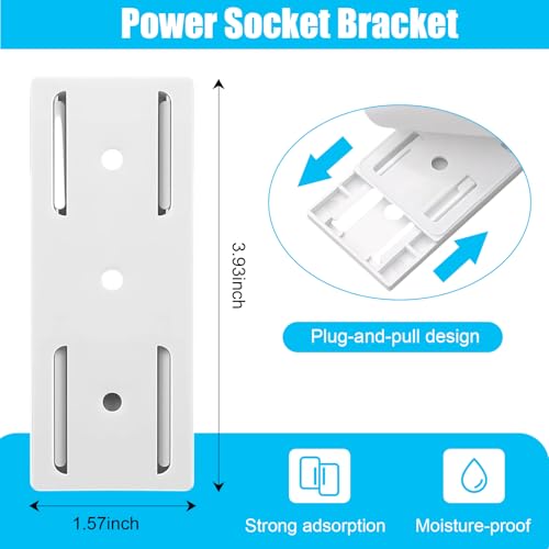 Adhesive Sliding Wall Mount Holder Removable Track Bracket Organizer for Home Storage Desk Hanging Easy Install Set 6PCS - color: 6 Pcs Beige