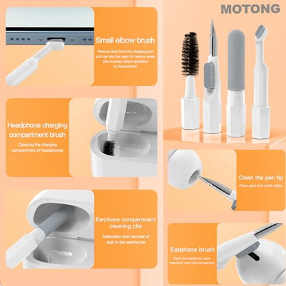 MOTONG Cellphone Cleaning Kit, Laptop Cleaning Kit,20 in 1 Mutifunctional Cleaner Tools Kits for AirPods Camera PC (White)