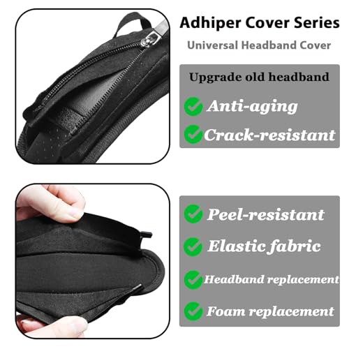 Adhiper Universal Headband Cover for Jabra Evolve 2 85/75/65/55/50/40/30 | for Jabra Evolve 75/65/40/30/20, Evolve3 85/75 Headsets, 6mm Thick Neoprene Cushion Covers , with Hanging Loop