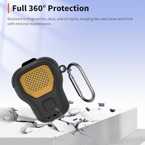 for DEWALT Wearable Bluetooth Speaker Case (Updated Version) – Soft Silicone Protective Cover,Dustproof Shockproof Anti-Scratch Sleeve for DEWALT Wearable Speaker,Black
