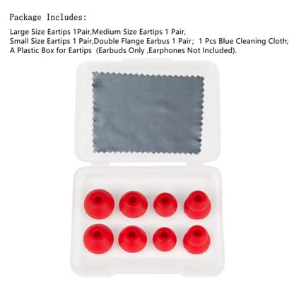 Replacement Silicone Ear Tips Earbuds Buds Set 4 Pairs Compatible with Beats Flex、Compatible with Prowerbeats pro, Red - color: color4